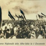 Participanți la Marea Adunare Națională de la Alba Iulia, fotografie realizată de S. Mârza, 1918