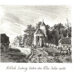 Vedere din Alba Iulia, litografie după Rohbock Ludwig din secolul al XIX-lea