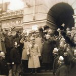 Iancu Flondor și generalul Zadik anunță votarea Unirii Bucovinei, 28 noiembrie 1918