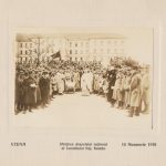 Viena, 14 noiembrie 1918, Sfințirea drapelului național al Consiliului Național Român, fotografie din albumul realizat de către Samoilă Mârza